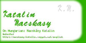 katalin macskasy business card